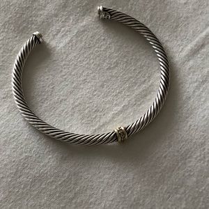 Cable Classic Center Station Bracelet w/ Diamonds